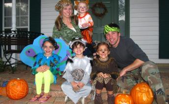 Park Rangers (Mom & Dad), Peacock (Bella), Cheetah (Sunshine), Falcon (The Dude), Tiger (Firecracker)