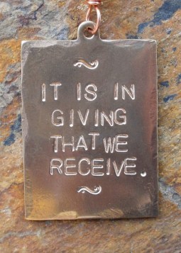 it is in giving that we receive